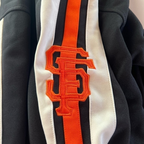 Stitches San Francisco Giants embroidered zip up track jacket sz 2XL arm stripes - Picture 5 of 10